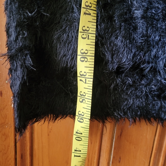 Fuzzy Black Sweater Dress Long Sleeves Nylon Blend size small - Picture 12 of 13